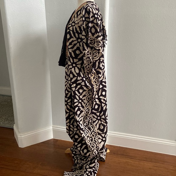 Embroidered‎ Caftan Cotton Boho Kurti Beach Dress Size OS NEW - Picture 5 of 12